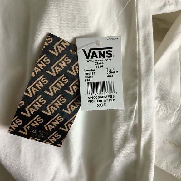 Vans Micro Ditsy Flora Marshmallow Long Lightweight Jacket/Dress - Picture 4 of 9